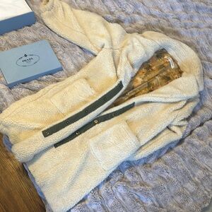 Prada Cream Fleece Jacket